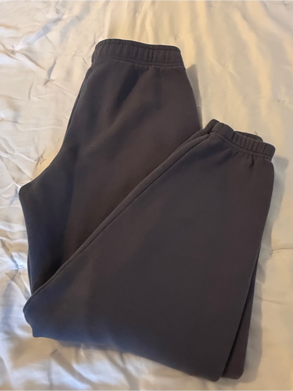 Casual Elastic-Waist Sweatpants - Charcoal